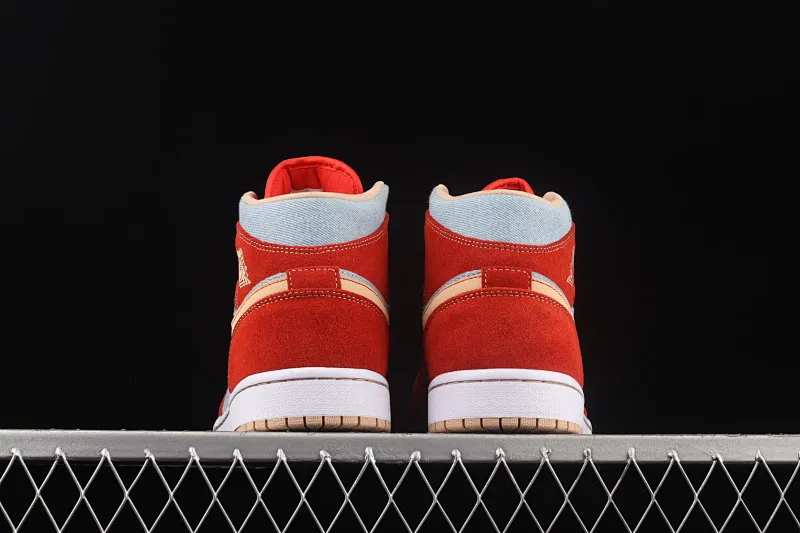 All categories Air Jordan Jordan series basketball shoes Air Jordan 1 Mid Different versions Levi's x Air Jordan 1 Mid "Denim" AJ1 Joe 1 Levi's denim mid-top basketball shoes DM4352-600